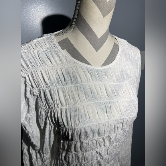 Sanctuary White Crinkled Long Sleeve Blouse - Picture 7 of 12